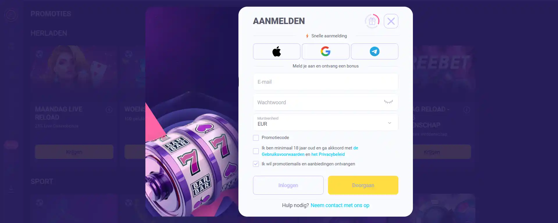 IgoBet Casino registratie